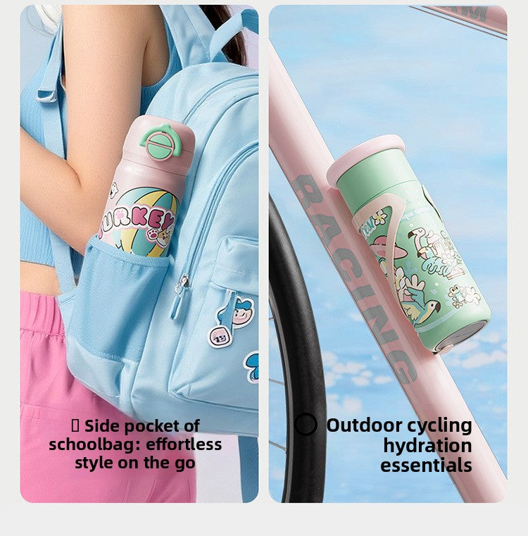 JEKO Multi-Drink Insulated Cup 316 Stainless Steel Food Grade Children Students Men Women High Appearance Cartoon Water Bottle