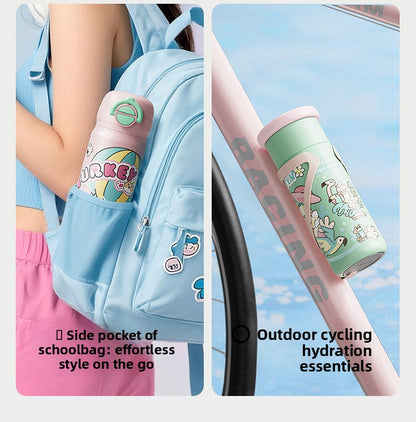 JEKO Multi-Drink Insulated Cup 316 Stainless Steel Food Grade Children Students Men Women High Appearance Cartoon Water Bottle