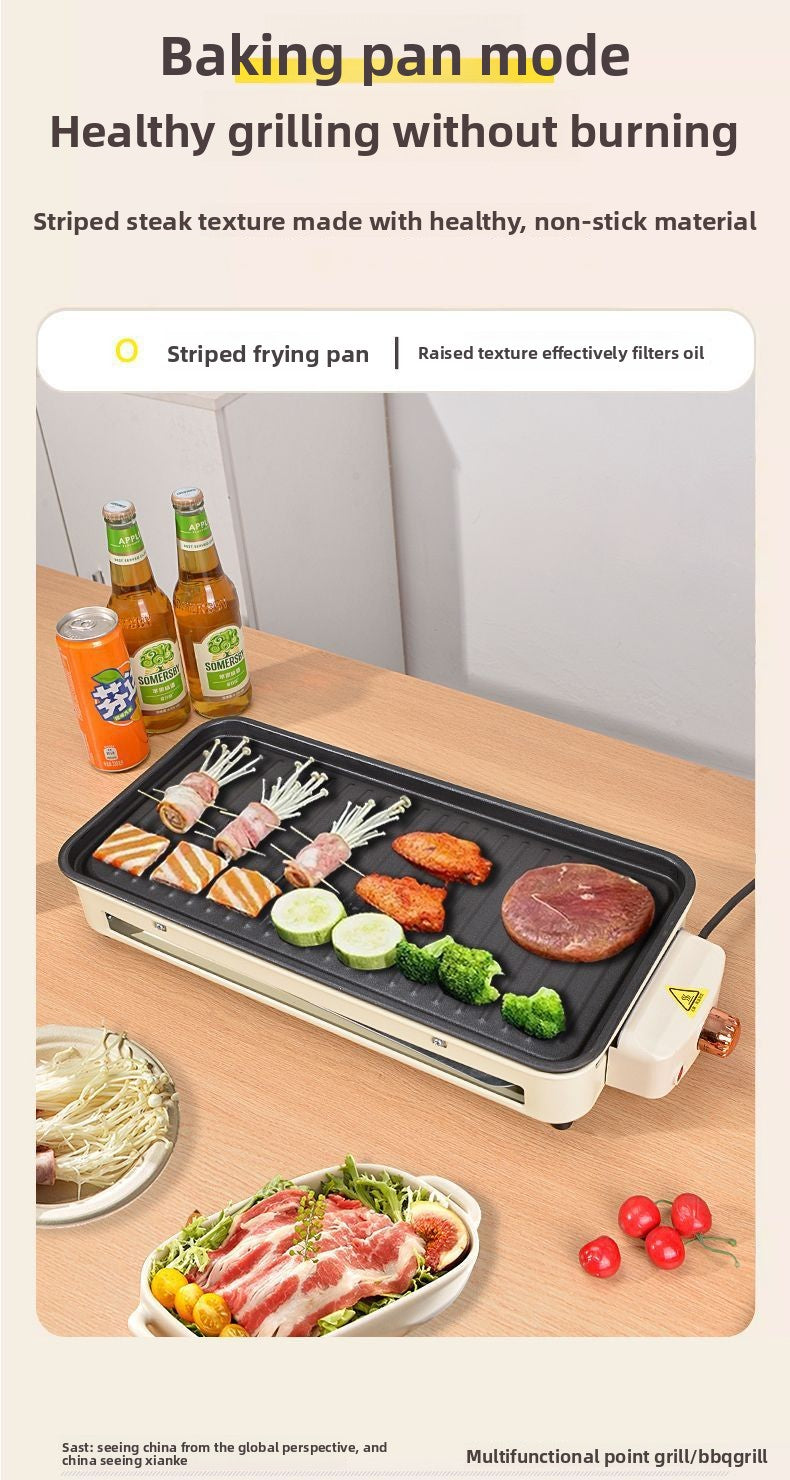 High Power 1500W Multifunctional Electric Grill Smokeless BBQ All-in-One Machine Master of Skewers and Grilling at Your Fingertips