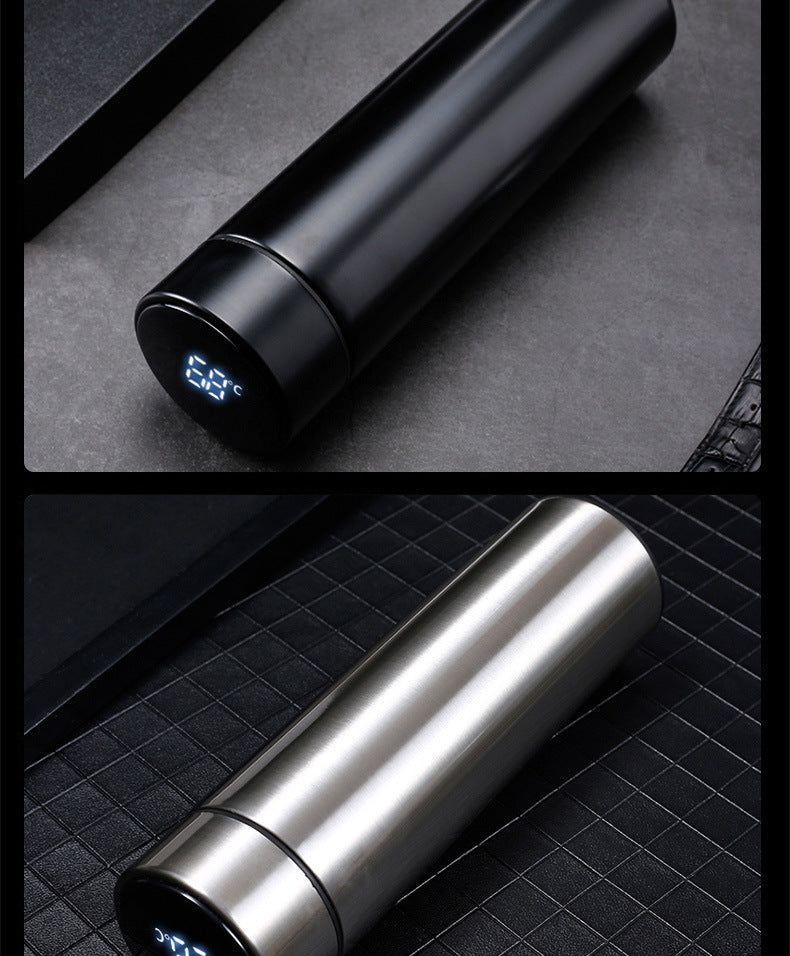 Smart Insulated Cup Stainless Steel 304 Temperature Display Cup Gift Custom Water Cup Frosted Business Straight Cup Wholesale