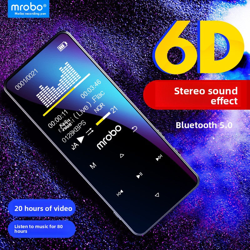 MP3 Manufacturer Supplies A6 Student Player MP4 Card Slot Touch Button Bluetooth Speaker Mini Portable Walkman