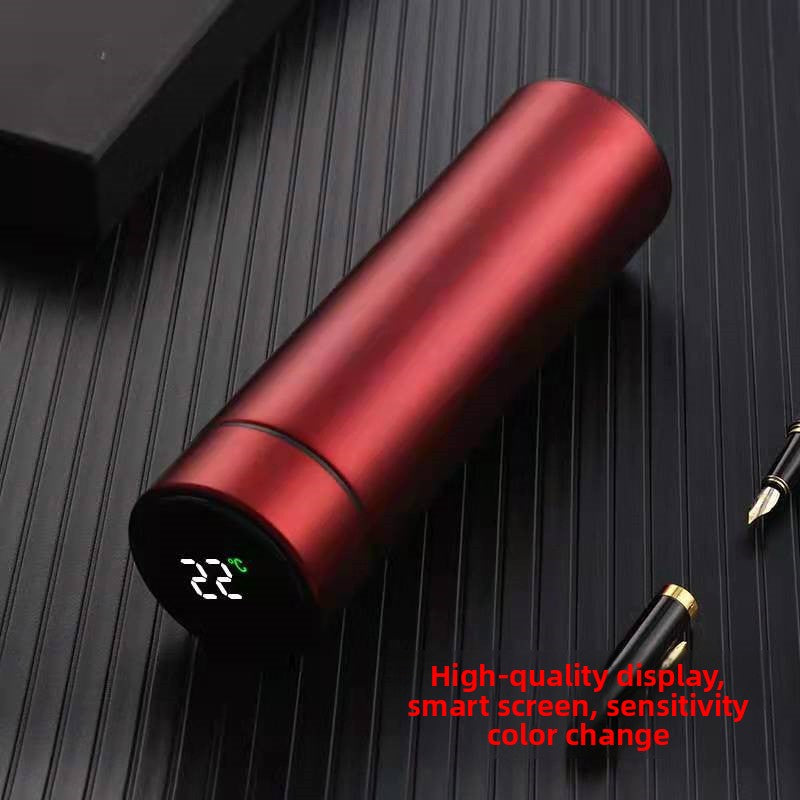 Smart Insulated Cup Stainless Steel 304 Temperature Display Cup Gift Custom Water Cup Frosted Business Straight Cup Wholesale