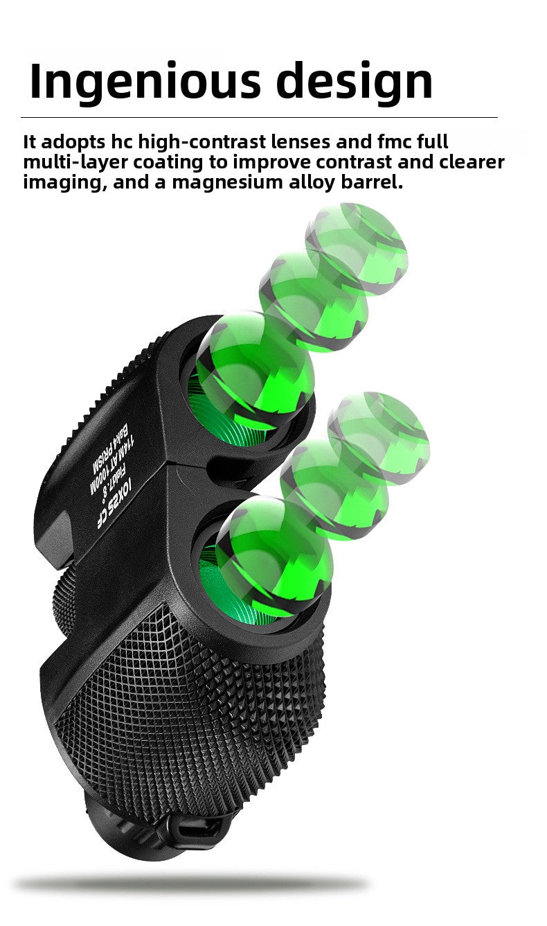 Manufacturer Wholesale Foldable 10X25 Small Paul Travel Outdoor Supplies Mini HD High Magnification Binoculars