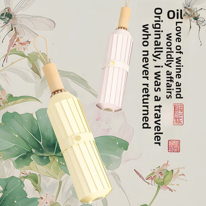 16-Rib Colorful Plastic Sunshade Umbrella with Gold Aluminum Alloy Frame, New Chinese Style Retro Sun Protection UV Protection Foldable Rain or Shine Umbrella