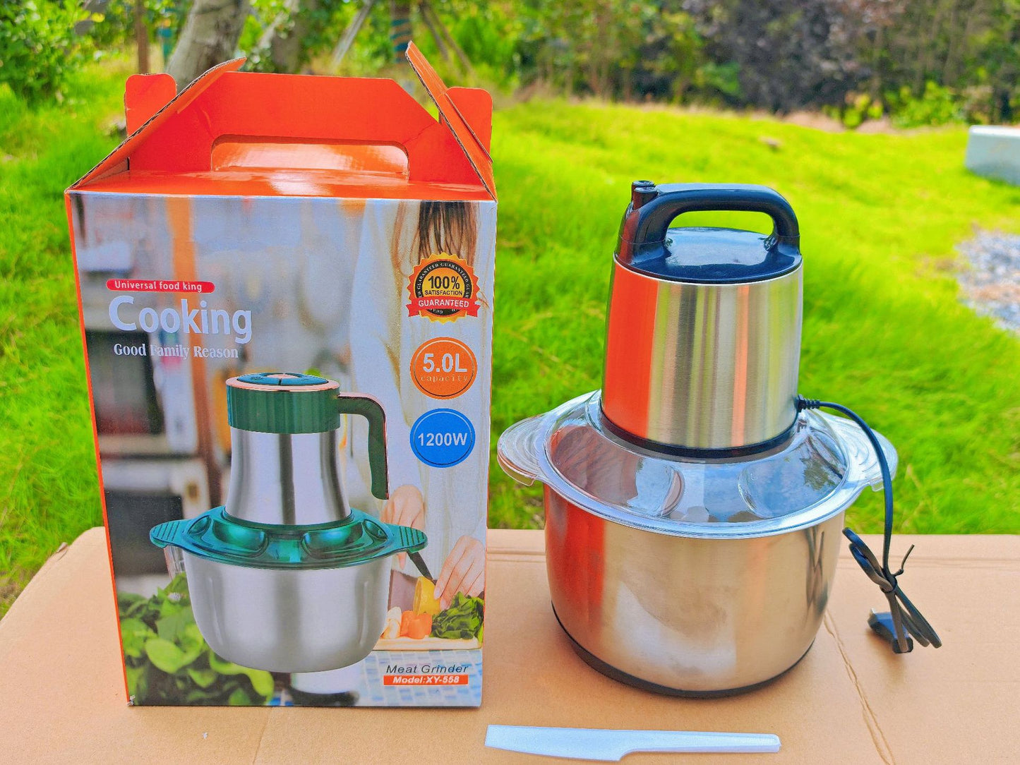 Cross-Border Meat Grinder Stainless Steel Multi-Functional Blender Household Electric Food Processor Large Capacity Baby Food Maker Meat Mincer