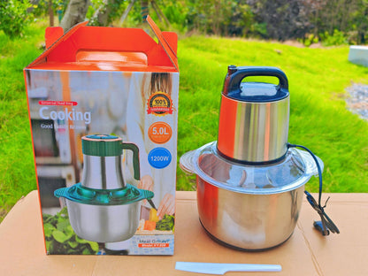 Cross-Border Meat Grinder Stainless Steel Multi-Functional Blender Household Electric Food Processor Large Capacity Baby Food Maker Meat Mincer