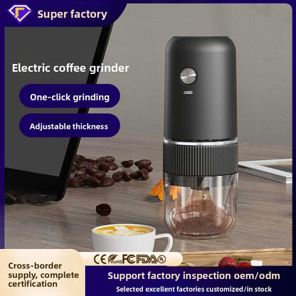 Electric Grinder Italian Hand Brew Coffee Bean Grinder Adjustable Coarseness Rechargeable Portable Small Household Bean Grinder