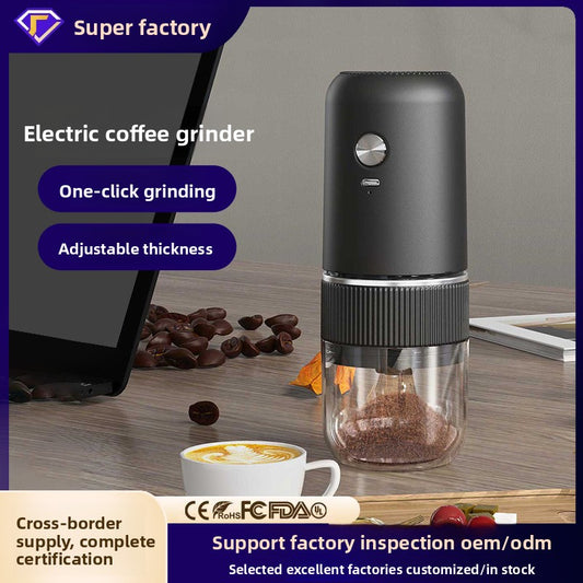 Electric Grinder Italian Hand Brew Coffee Bean Grinder Adjustable Coarseness Rechargeable Portable Small Household Bean Grinder