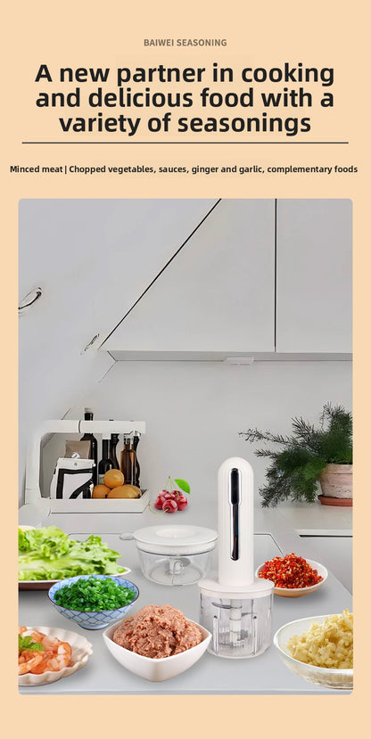 Household Wireless Electric Meat Grinder Kitchen Multifunctional Food Processor Garlic Masher Small Meat Chopper Baby Food Processor