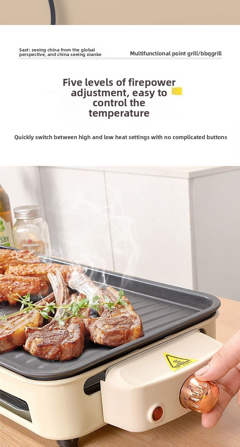 High Power 1500W Multifunctional Electric Grill Smokeless BBQ All-in-One Machine Master of Skewers and Grilling at Your Fingertips