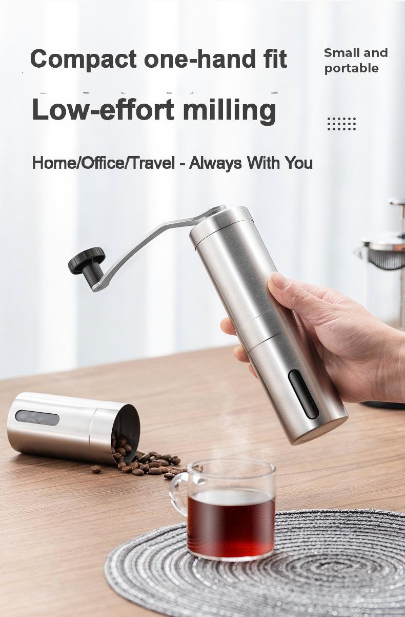 Stainless Steel Manual Coffee Grinder - Factory Direct Supply (In Stock)