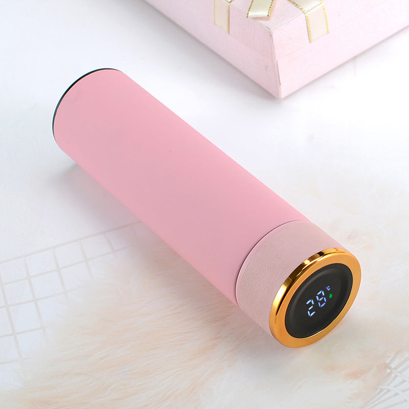 Smart Insulated Cup Stainless Steel 304 Temperature Display Cup Gift Custom Water Cup Frosted Business Straight Cup Wholesale