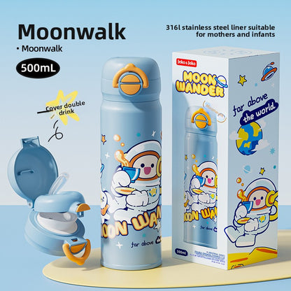 JEKO Multi-Drink Insulated Cup 316 Stainless Steel Food Grade Children Students Men Women High Appearance Cartoon Water Bottle