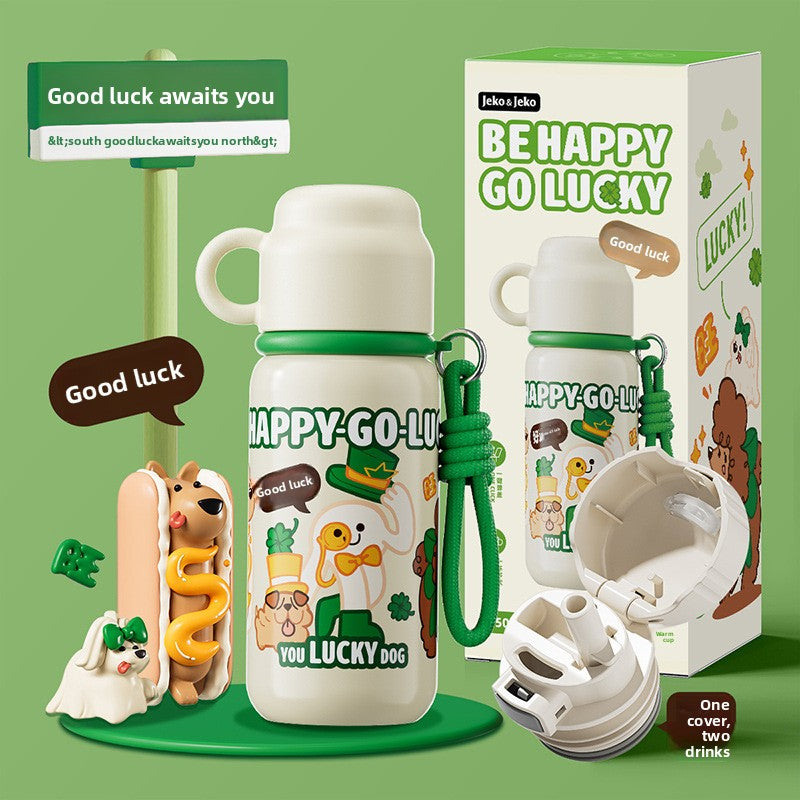 JEKO Multi-Drink Insulated Cup 316 Stainless Steel Food Grade Children Students Men Women High Appearance Cartoon Water Bottle