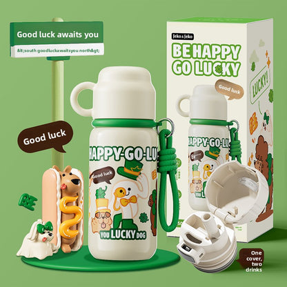 JEKO Multi-Drink Insulated Cup 316 Stainless Steel Food Grade Children Students Men Women High Appearance Cartoon Water Bottle