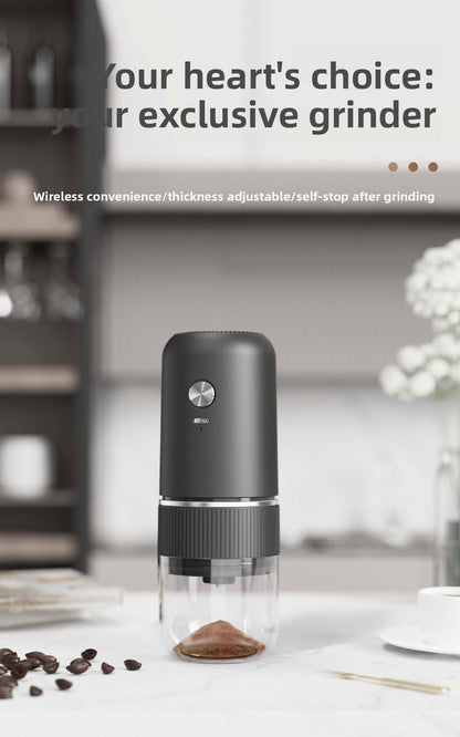 Electric Grinder Italian Hand Brew Coffee Bean Grinder Adjustable Coarseness Rechargeable Portable Small Household Bean Grinder