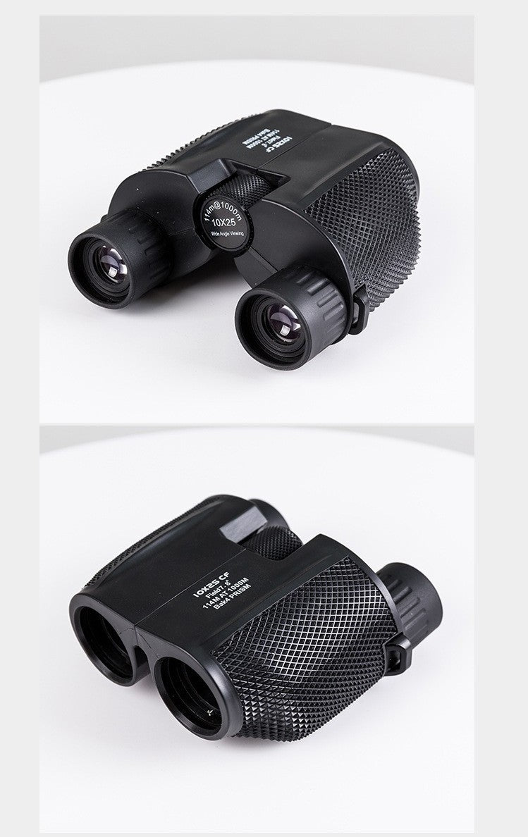 Manufacturer Wholesale Foldable 10X25 Small Paul Travel Outdoor Supplies Mini HD High Magnification Binoculars