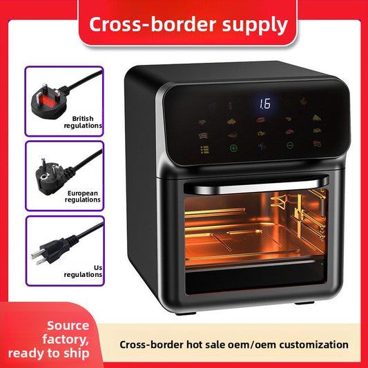2025 New Model Air Fryer Large Capacity Touchscreen Visual Household Multifunctional Electric Oven Export Electric Fryer