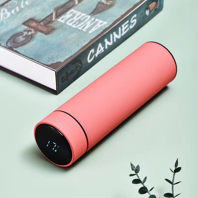 Smart Insulated Cup Stainless Steel 304 Temperature Display Cup Gift Custom Water Cup Frosted Business Straight Cup Wholesale