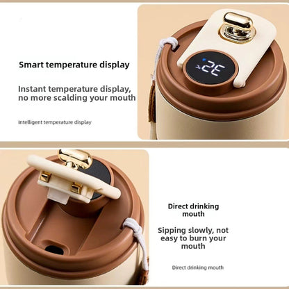 New Smart 316 Stainless Steel Coffee Cup High-Value Gift Insulated Cup Portable Cup Internet Celebrity Water Cup