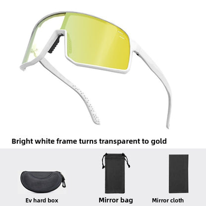 Photochromic Cycling Glasses Day and Night Windproof Sports Glasses Running Marathon Glasses Cycling Goggles