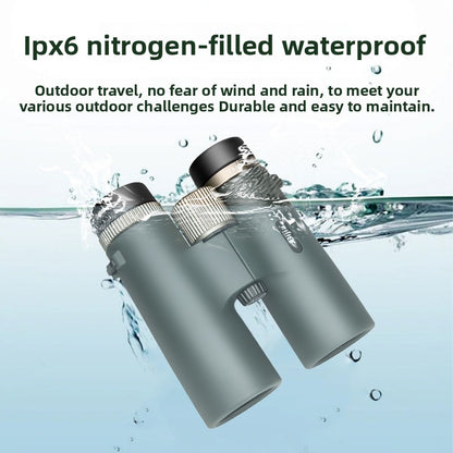 BIJIA10x42 Binoculars High Magnification HD Low Light Night Vision Nitrogen Filled Waterproof Concert Outdoor Binoculars