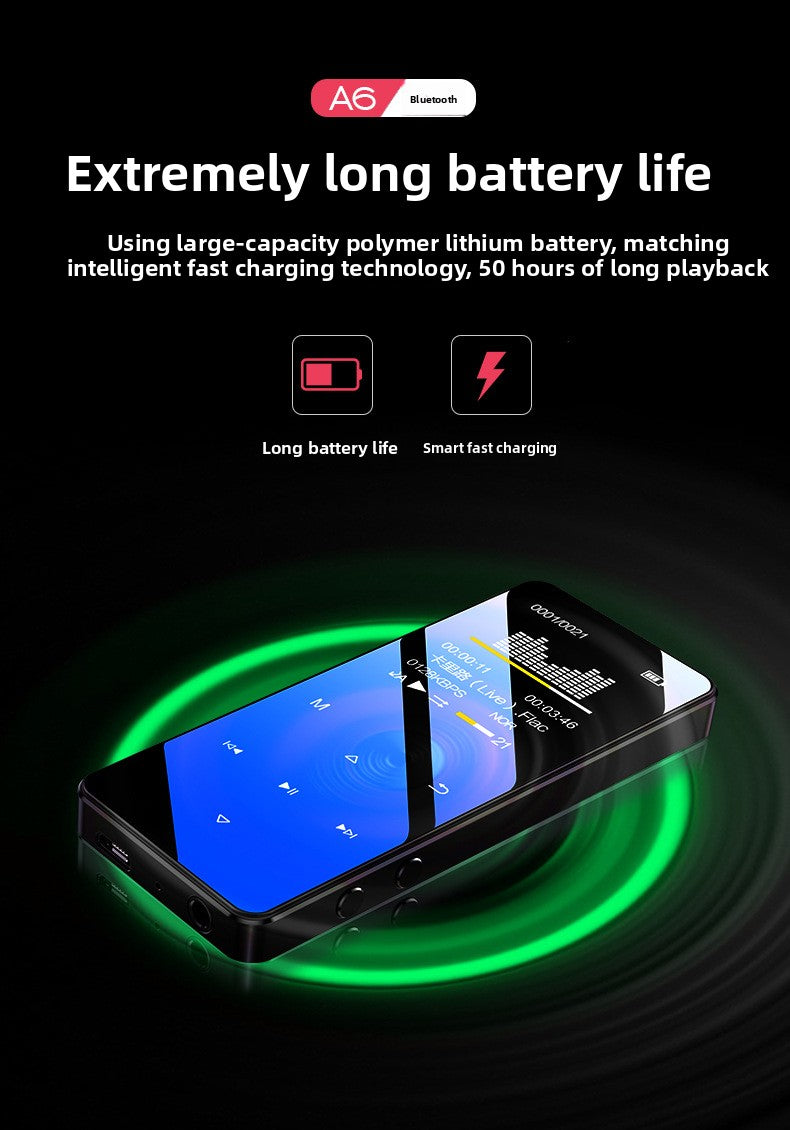 MP3 Manufacturer Supplies A6 Student Player MP4 Card Slot Touch Button Bluetooth Speaker Mini Portable Walkman