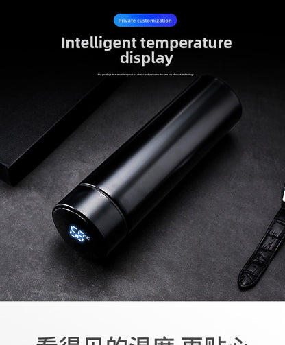 Smart Insulated Cup Stainless Steel 304 Temperature Display Cup Gift Custom Water Cup Frosted Business Straight Cup Wholesale