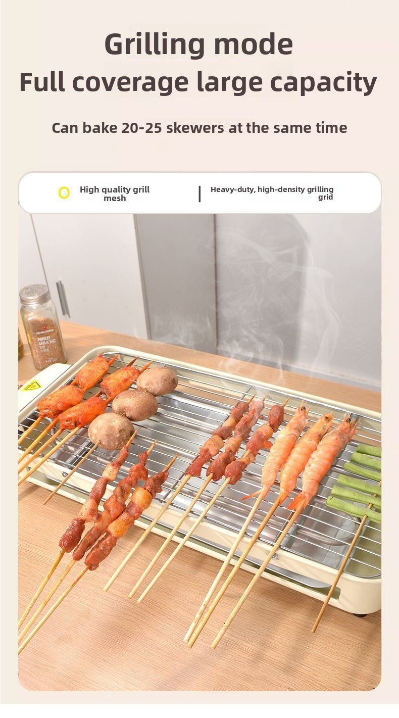High Power 1500W Multifunctional Electric Grill Smokeless BBQ All-in-One Machine Master of Skewers and Grilling at Your Fingertips