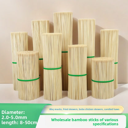 BBQ Bamboo Sticks Commercial Bobo Chicken Hot Pot Mutton Good Smell Stick Disposable Prod Snack Spicy Hot Pot Household Wholesale