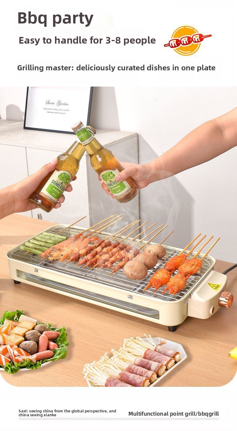 High Power 1500W Multifunctional Electric Grill Smokeless BBQ All-in-One Machine Master of Skewers and Grilling at Your Fingertips