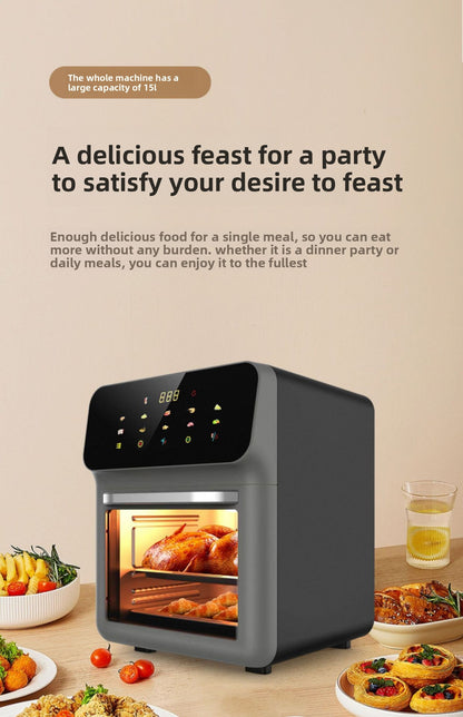 2025 New Model Air Fryer Large Capacity Touchscreen Visual Household Multifunctional Electric Oven Export Electric Fryer