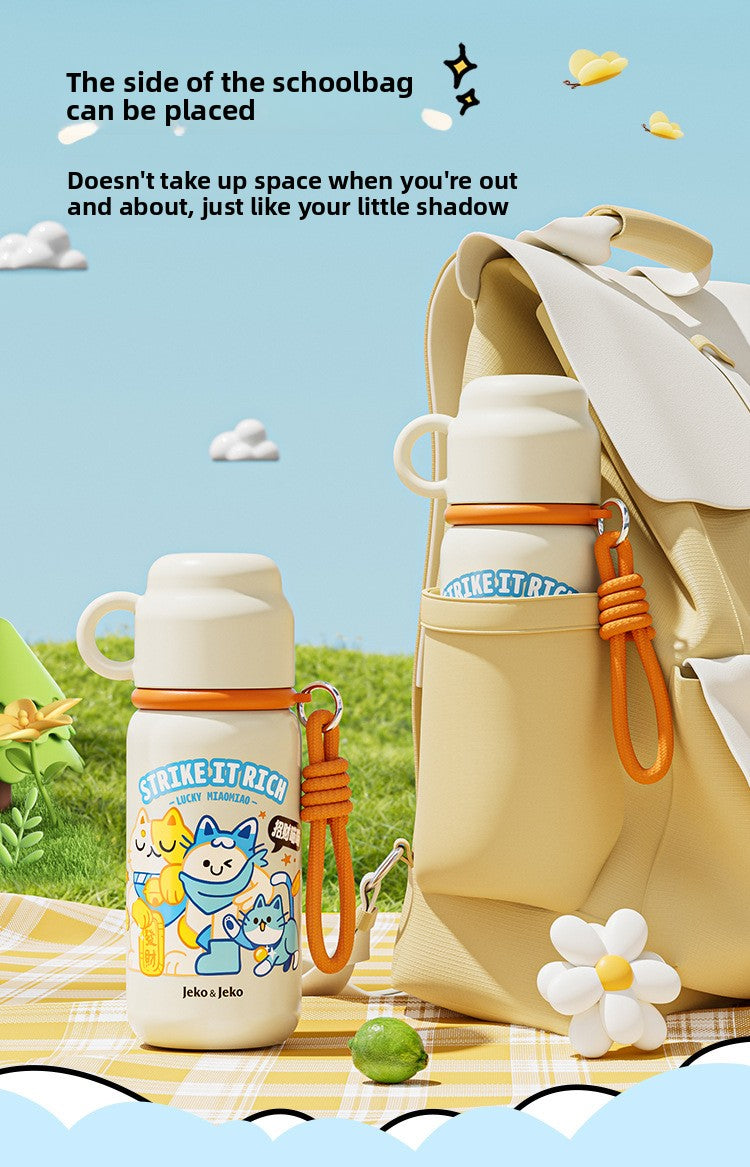 JEKO Multi-Drink Insulated Cup 316 Stainless Steel Food Grade Children Students Men Women High Appearance Cartoon Water Bottle