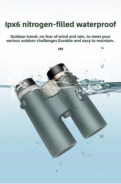 BIJIA10x42 Binoculars High Magnification HD Low Light Night Vision Nitrogen Filled Waterproof Concert Outdoor Binoculars