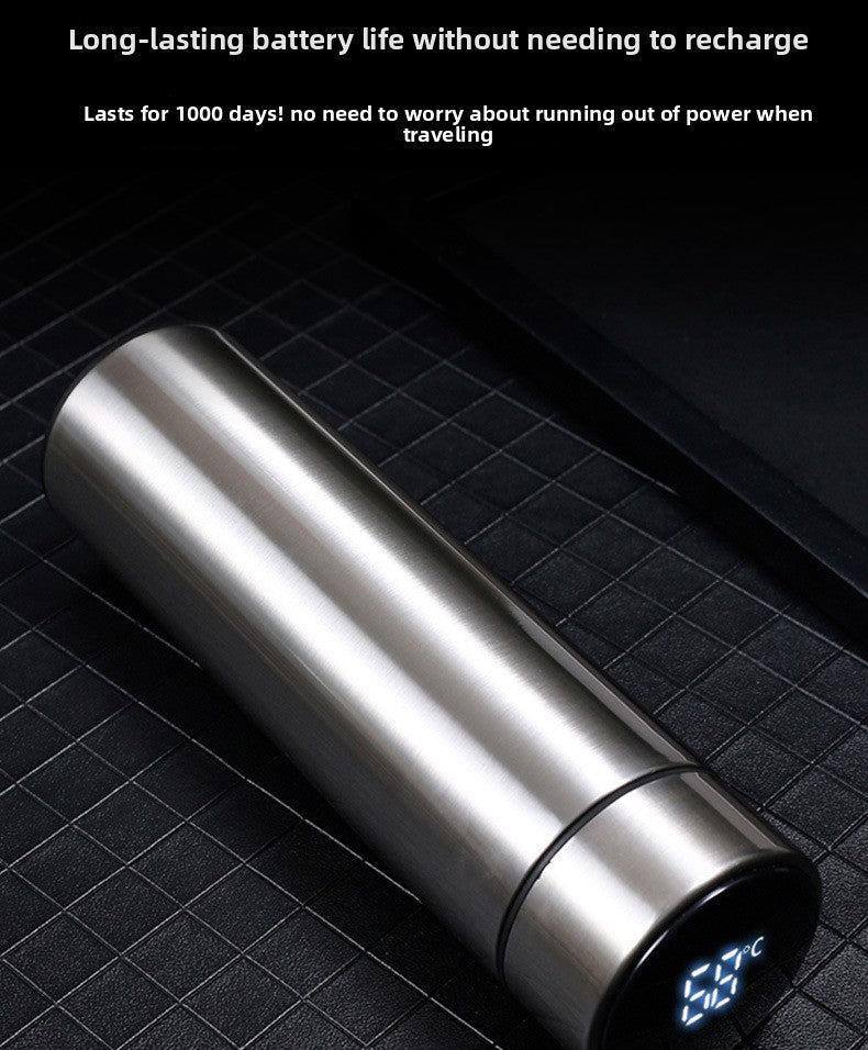 Smart Insulated Cup Stainless Steel 304 Temperature Display Cup Gift Custom Water Cup Frosted Business Straight Cup Wholesale