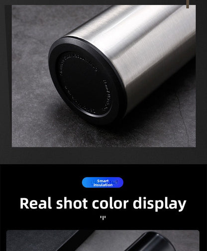 Smart Insulated Cup Stainless Steel 304 Temperature Display Cup Gift Custom Water Cup Frosted Business Straight Cup Wholesale