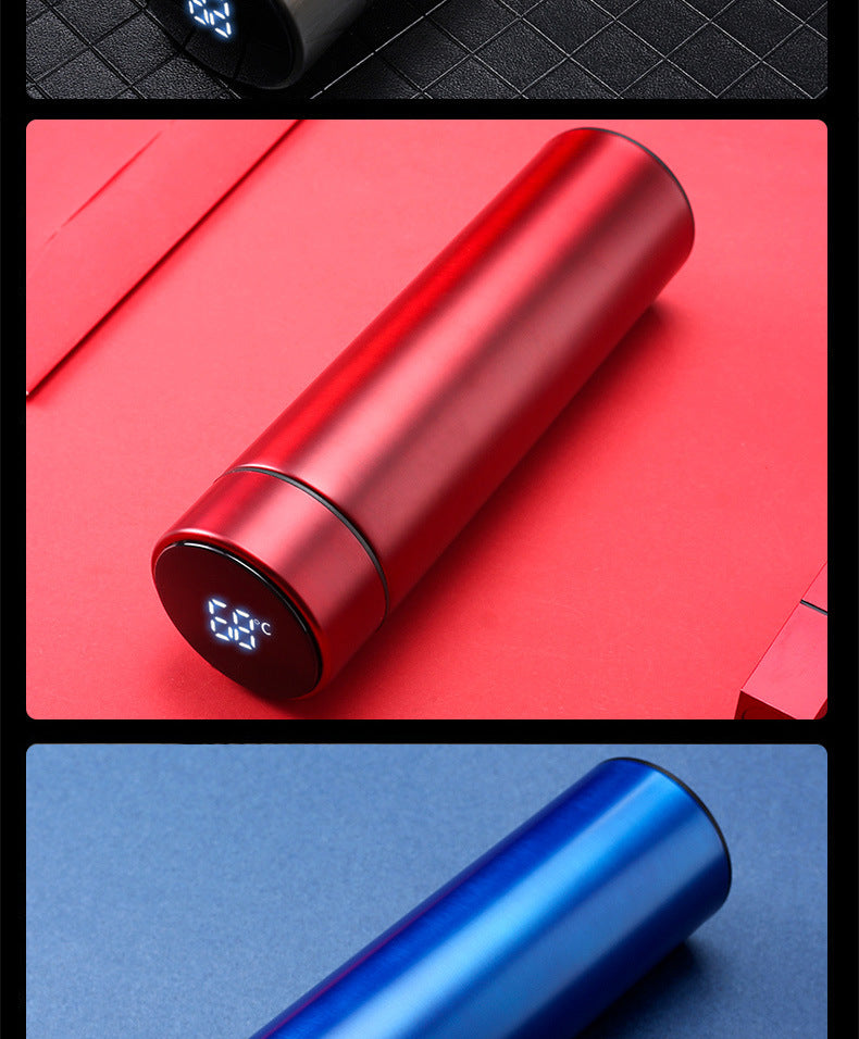 Smart Insulated Cup Stainless Steel 304 Temperature Display Cup Gift Custom Water Cup Frosted Business Straight Cup Wholesale