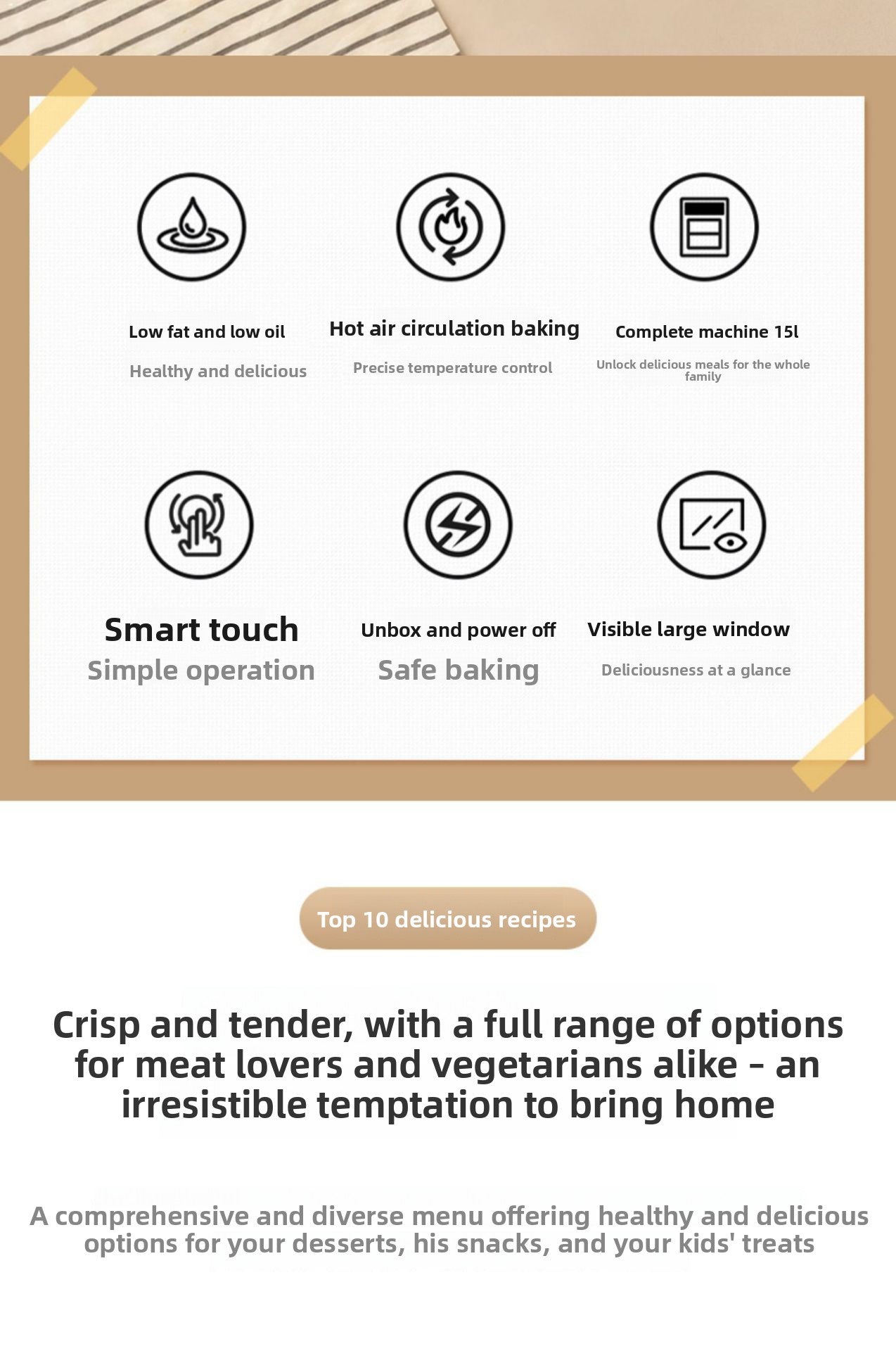 2025 New Model Air Fryer Large Capacity Touchscreen Visual Household Multifunctional Electric Oven Export Electric Fryer