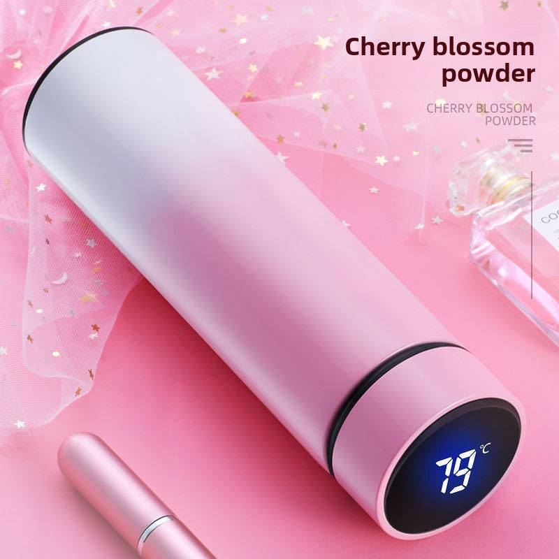 Smart Insulated Cup Stainless Steel 304 Temperature Display Cup Gift Custom Water Cup Frosted Business Straight Cup Wholesale