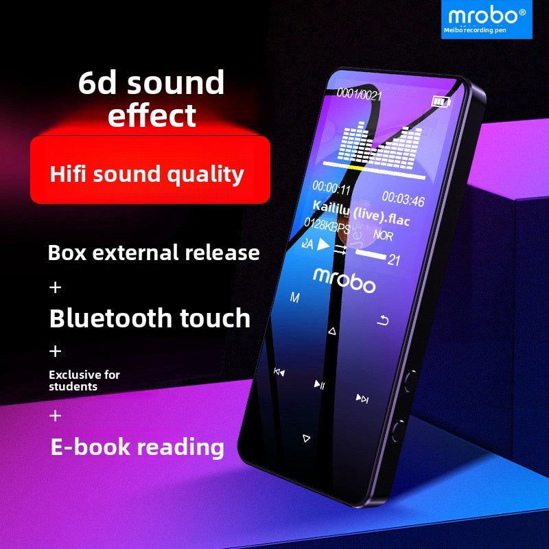 MP3 Manufacturer Supplies A6 Student Player MP4 Card Slot Touch Button Bluetooth Speaker Mini Portable Walkman