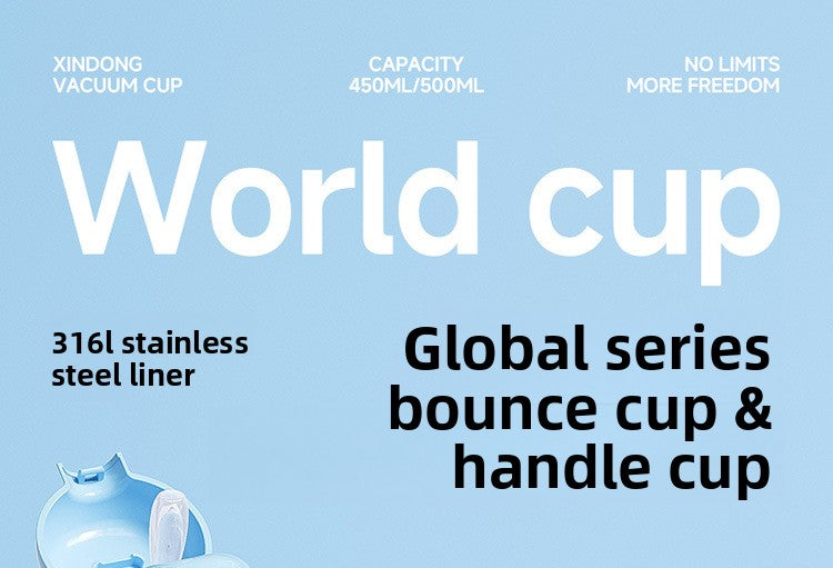 JEKO Multi-Drink Insulated Cup 316 Stainless Steel Food Grade Children Students Men Women High Appearance Cartoon Water Bottle