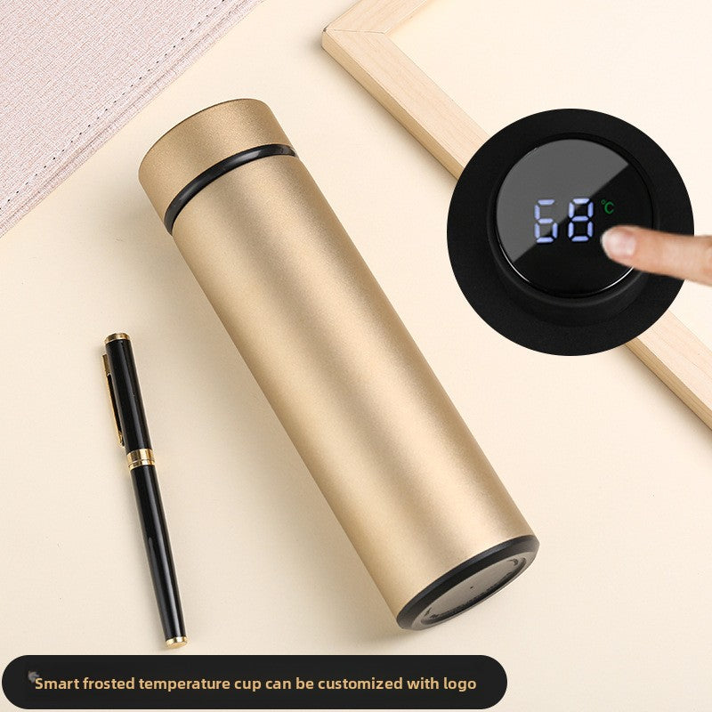 Smart Insulated Cup Stainless Steel 304 Temperature Display Cup Gift Custom Water Cup Frosted Business Straight Cup Wholesale