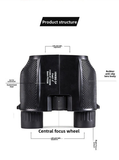 Manufacturer Wholesale Foldable 10X25 Small Paul Travel Outdoor Supplies Mini HD High Magnification Binoculars