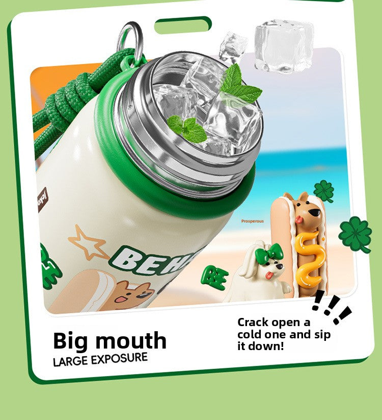 JEKO Multi-Drink Insulated Cup 316 Stainless Steel Food Grade Children Students Men Women High Appearance Cartoon Water Bottle