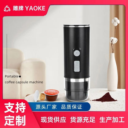 Shopkeeper's Recommendation Portable Fully Automatic Espresso Capsule Coffee Machine Compatible with Large and Small Capsules and Coffee Powder