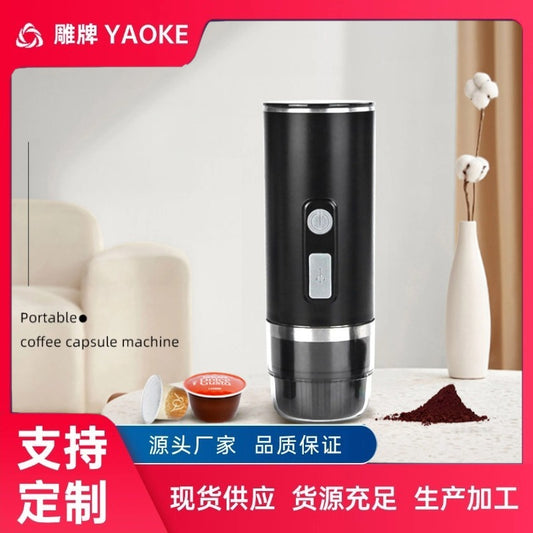 Shopkeeper's Recommendation Portable Fully Automatic Espresso Capsule Coffee Machine Compatible with Large and Small Capsules and Coffee Powder