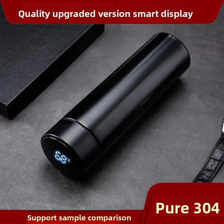 Smart Insulated Cup Stainless Steel 304 Temperature Display Cup Gift Custom Water Cup Frosted Business Straight Cup Wholesale