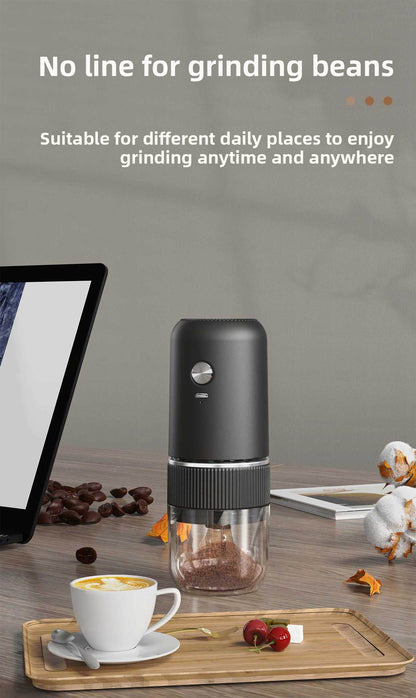 Electric Grinder Italian Hand Brew Coffee Bean Grinder Adjustable Coarseness Rechargeable Portable Small Household Bean Grinder
