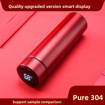 Smart Insulated Cup Stainless Steel 304 Temperature Display Cup Gift Custom Water Cup Frosted Business Straight Cup Wholesale