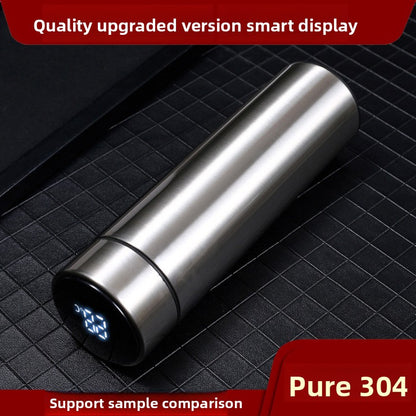 Smart Insulated Cup Stainless Steel 304 Temperature Display Cup Gift Custom Water Cup Frosted Business Straight Cup Wholesale